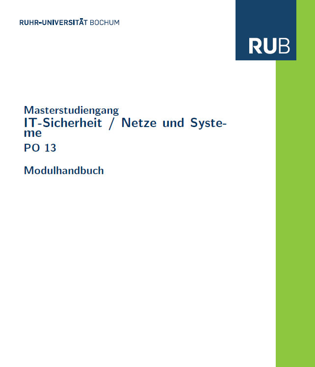 Modulhandbuch – Fakultät Für Informatik – Ruhr-Universität Bochum